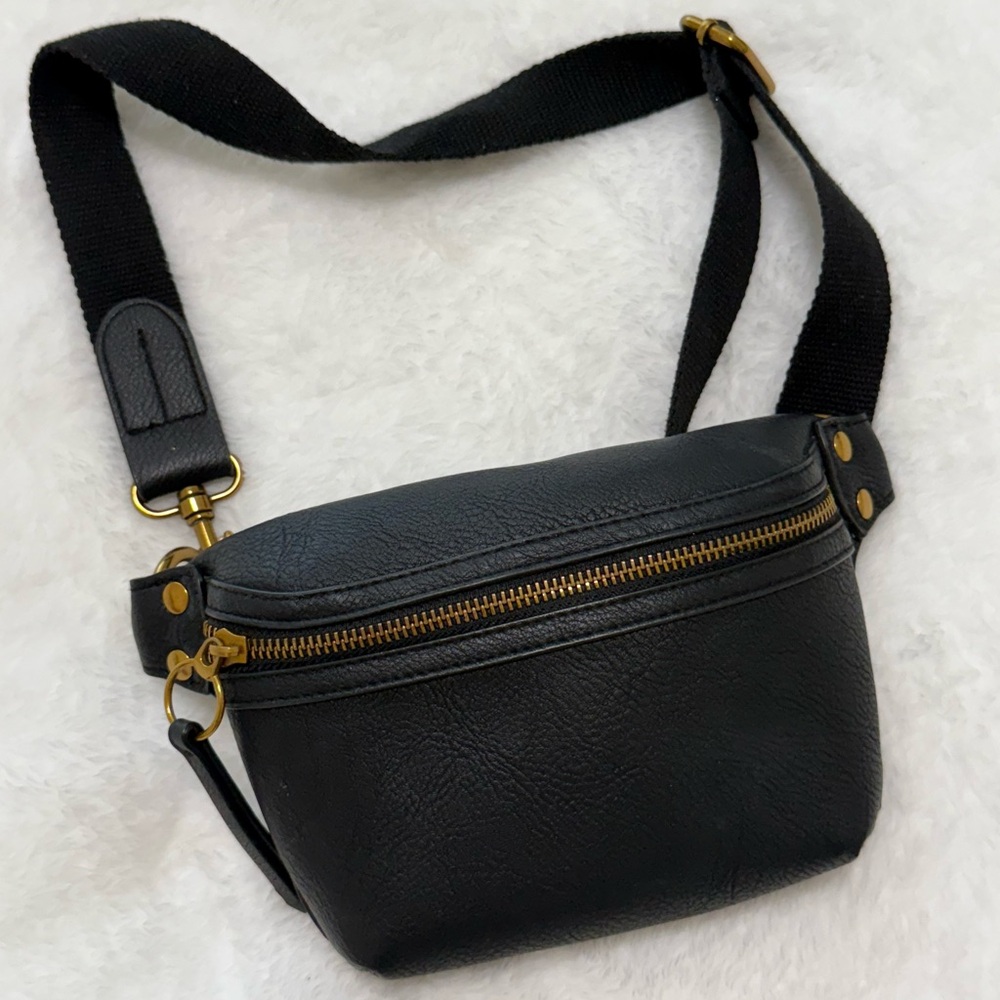 Target Black Crossbody Bag with Gold Hardware